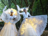 Echassiers blancs et danseuse dans une bulle au château de Bouffémont (95)
