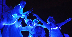 Echassiers lumineux en parade musicale
