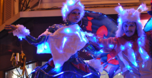 Echassiers lumineux en parade musicale